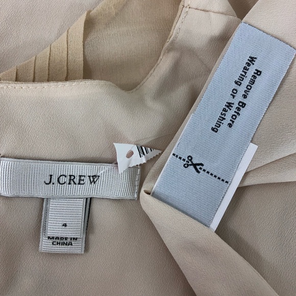 J Crew blouse sleeveless tan size 4 - Picture 7 of 8